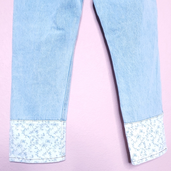Princess Polly Floral Cuff High Rise Mom Jeans - Picture 13 of 14